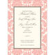 Pink Damask on Ivory Invitations Image 4 of 4